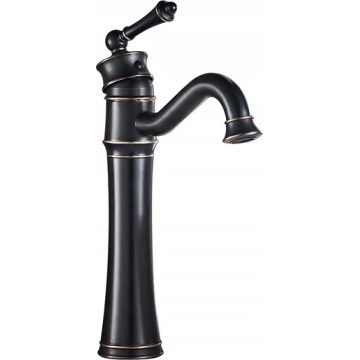 REA-B0227 - Baterie pentru lavoar VINTAGE OLD RETRO 31 cm neagră