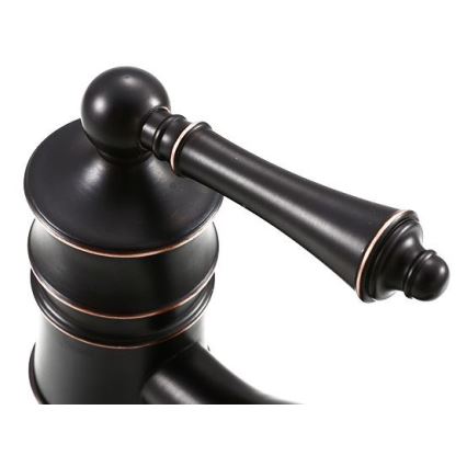 REA-B0227 - Baterie pentru lavoar VINTAGE OLD RETRO 31 cm neagră