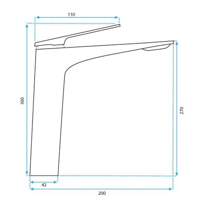 REA-B0493 - Baterie pentru lavoar AVALON 30 cm, cupru periat