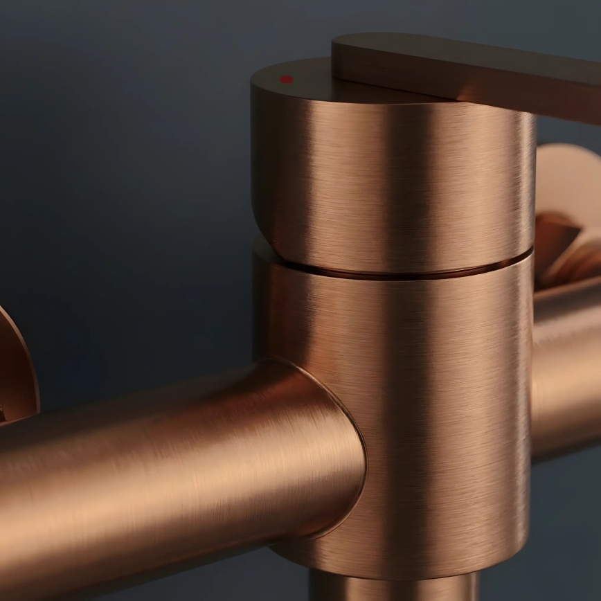 REA-B0974 - Set de duș ONTARIO cu baterie, cupru