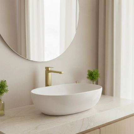 REA-B0977 - Baterie pentru lavoar ARLO 30 cm, auriu periat