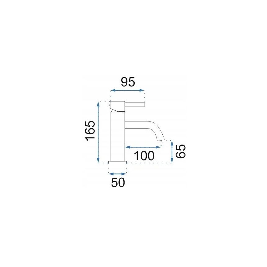 REA-B1112 - Baterie pentru lavoar LUNGO 16,5 cm, cupru periat