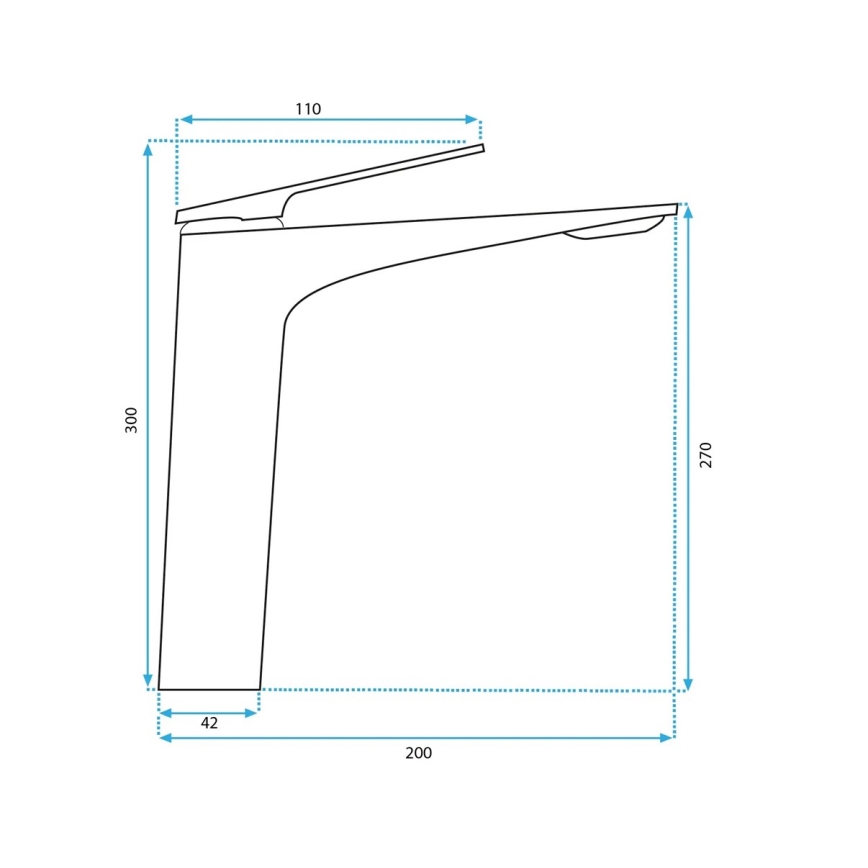REA-B1126 - Baterie pentru lavoar AVALON 30 cm, negru