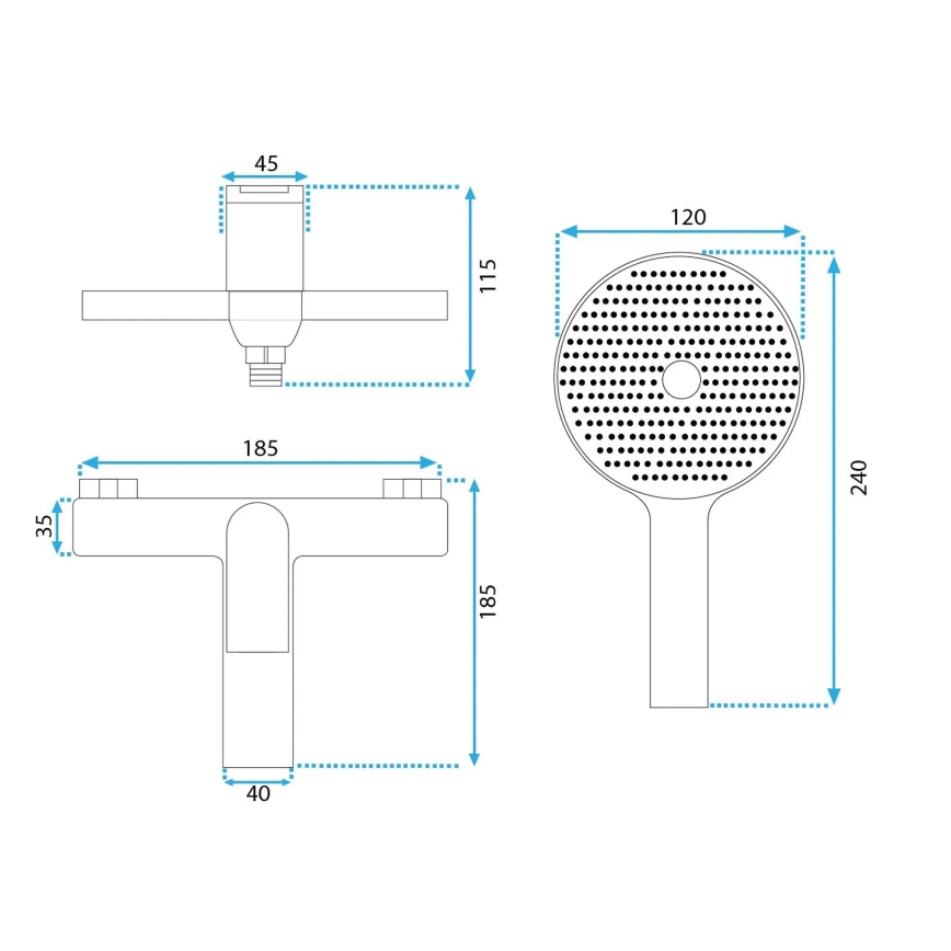 REA-B1129 - Set pentru cadă AVALON, auriu