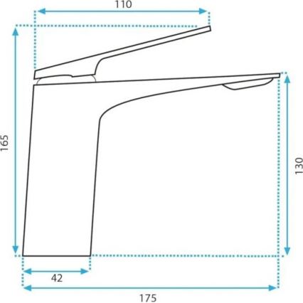 REA-B1178 - Baterie pentru lavoar AVALON, 16,5 cm, crom lucios
