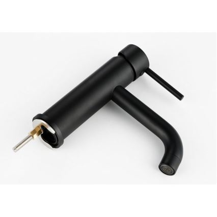 REA-B4102 - Baterie pentru lavoar LUNGO, 16,5 cm, neagră