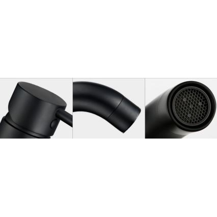 REA-B4102 - Baterie pentru lavoar LUNGO, 16,5 cm, neagră