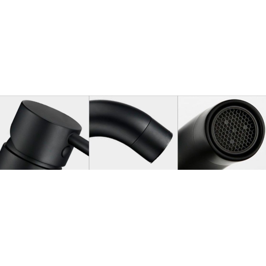 REA-B4102 - Baterie pentru lavoar LUNGO, 16,5 cm, neagră