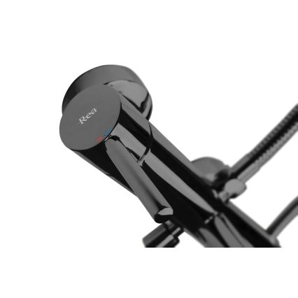 REA-B4422 - Set pentru cadă LUNGO, negru lucios