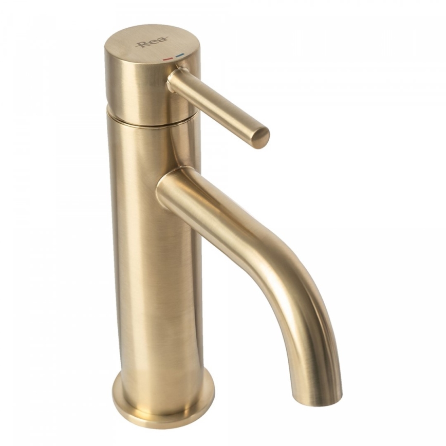 REA-B4527 - Baterie pentru lavoar LUNGO 16,5 cm, auriu periat
