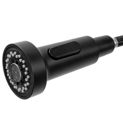 REA-B4820 - Baterie pentru chiuvetă COLIN, 42,5 cm, cu duș extractabil, negru