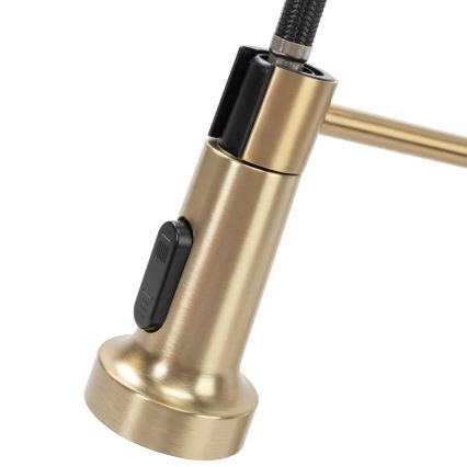 REA-B4821 - Baterie pentru chiuvetă COLIN, cu pulverizator extractibil, 42,5 cm, aur periat