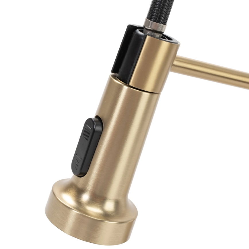 REA-B4821 - Baterie pentru chiuvetă COLIN, cu pulverizator extractibil, 42,5 cm, aur periat