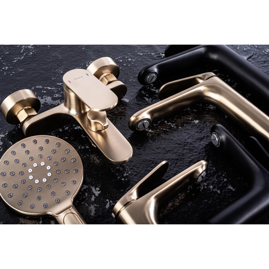 REA-B4896 - Baterie pentru lavoar MARCO 27,5 cm neagră