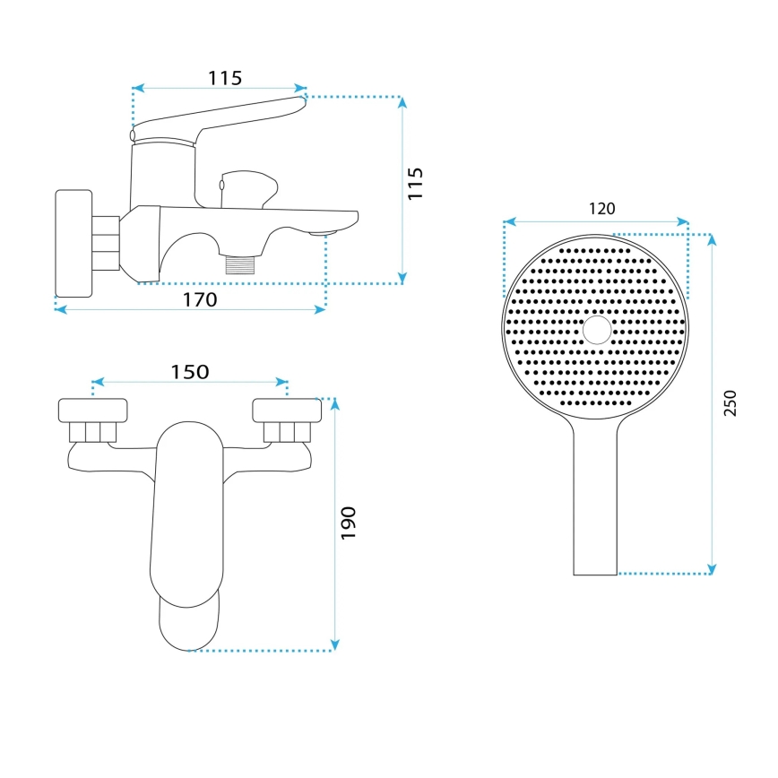 REA-B5063 - Set pentru cadă MARCO titan