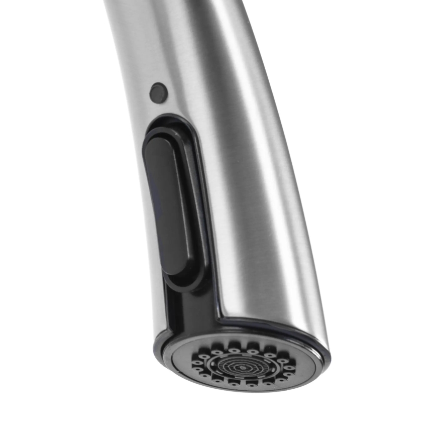 REA-B5314 - Baterie de bucătărie ROSS cu duș extractabil, 43 cm, nichel