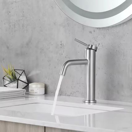 REA-B5324 - Baterie pentru lavoar CLIF, 20,5 cm, din oțel periat