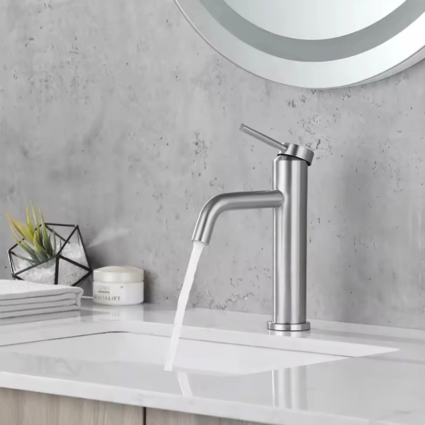 REA-B5324 - Baterie pentru lavoar CLIF, 20,5 cm, inox periat