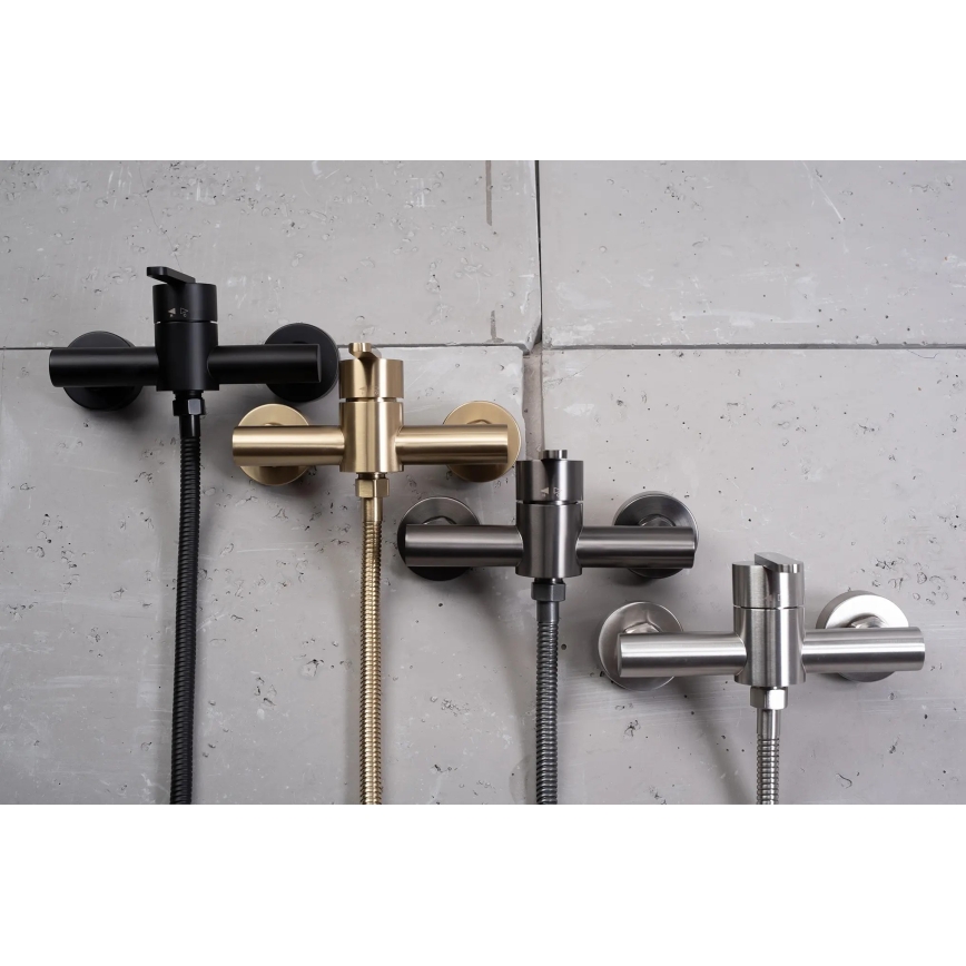 REA-B5502 - Set de duș ONTARIO cu baterie, nichel