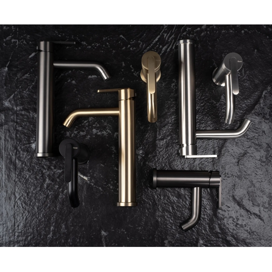 REA-B5508 - Baterie pentru lavoar ONTARIO 30 cm, neagră