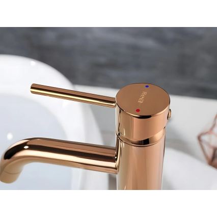 REA-B6321 - Baterie pentru lavoar LUNGO 28 cm, aur roz