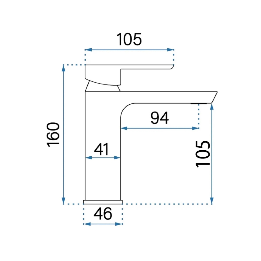REA-B6410 - Baterie pentru lavoar ARGUS 16 cm, finisaj auriu periat