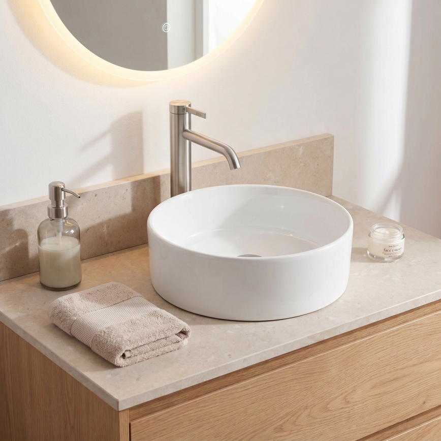 REA-B6538 - Baterie pentru lavoar RIVO 28 cm nichel