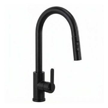 REA-B6571 - Baterie pentru chiuvetă cu pulverizator extractabil ONTARIO 38 cm negru