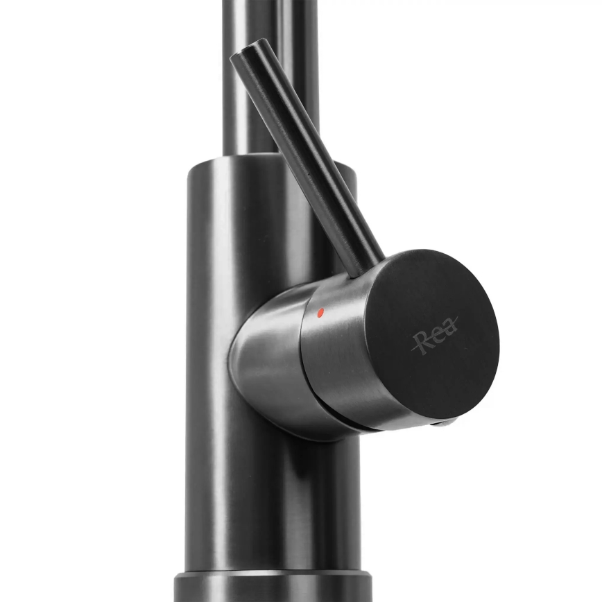 REA-B7437 - Baterie de bucătărie FRESH cu pulverizator extractibil, 45 cm, titan