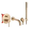 REA-B7503 - Set pentru cadă LUNGO cu baterie încastrată, auriu periat