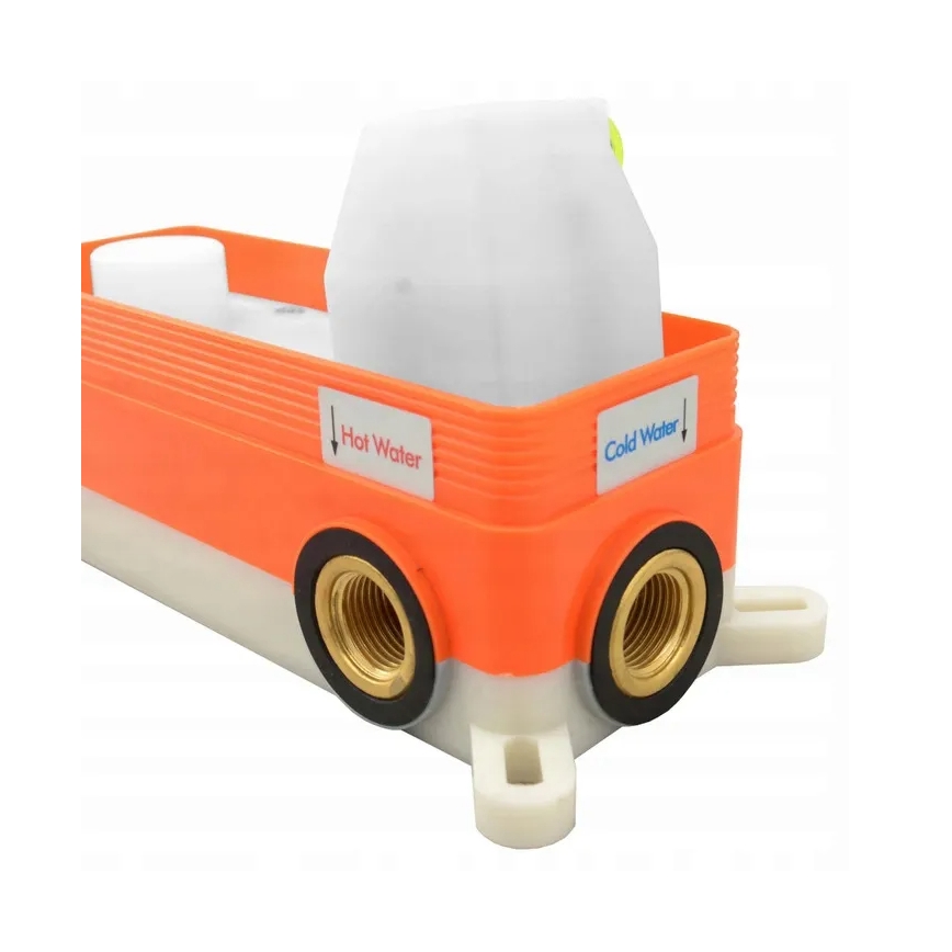 REA-B7503 - Set pentru cadă LUNGO cu baterie încastrată, auriu periat