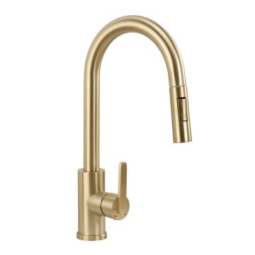 REA-B7575 - Baterie pentru chiuvetă cu pulverizator extractibil ONTARIO 38 cm auriu periat