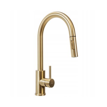 REA-B9842 - Baterie pentru chiuvetă cu control tactil FRESH TOUCH, cu duză extractibilă, 37 cm, 4xAA, finisaj auriu periat