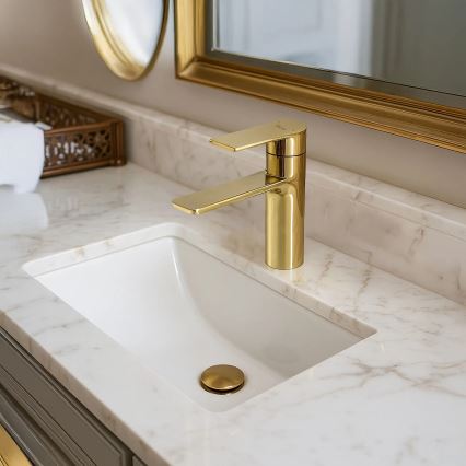 REA-B9981 - Baterie pentru lavoar STORM, 15 cm, aurie