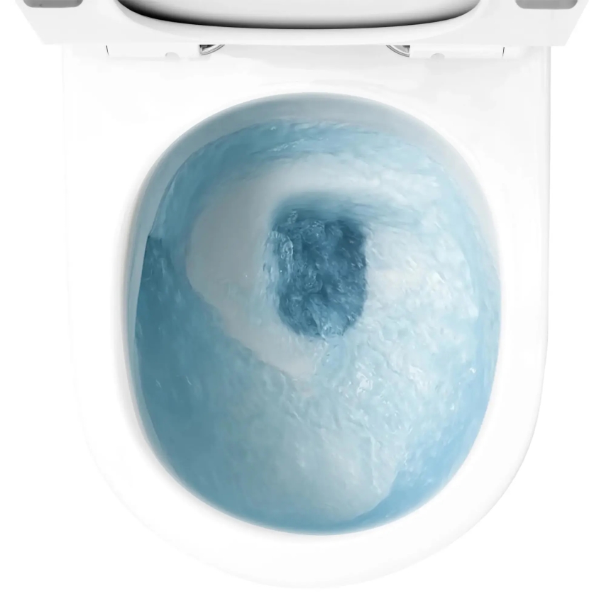 REA-C1259 - Vas WC suspendat cu capac CARLO MINI TORNADO RIMLESS, ceramică/alb lucios