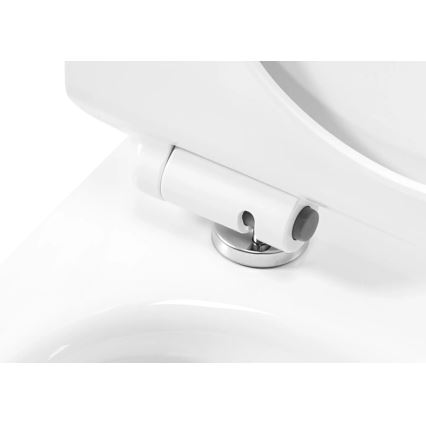 REA-C1400 - WC suspendat CARTER RIMLESS cu capac ceramică/albă