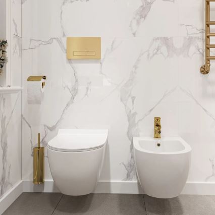 REA-C1400 - WC suspendat CARTER RIMLESS cu capac ceramică/albă