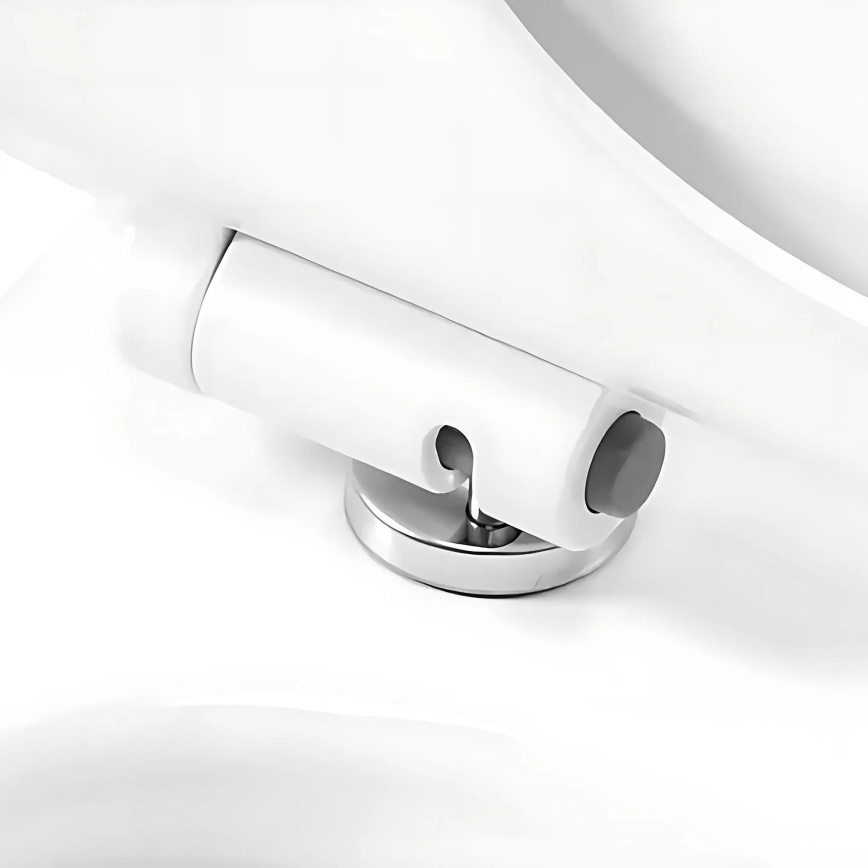 REA-C1652 - Toaletă suspendată GUSTAVO RIMLESS cu capac, ceramică/albă