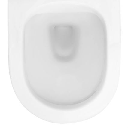 REA-C2760 - Vas WC suspendat CARLO FLAT MINI RIMLESS cu capac, ceramică, alb lucios
