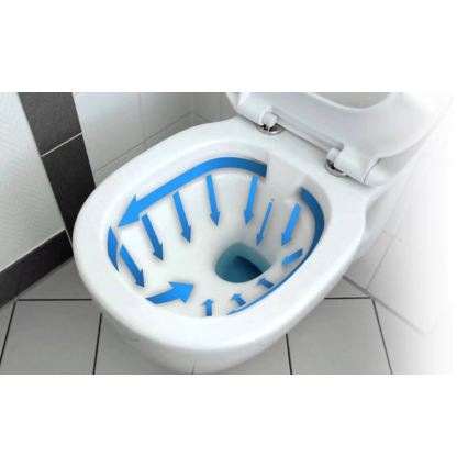 REA-C2760 - Vas WC suspendat CARLO FLAT MINI RIMLESS cu capac, ceramică, alb lucios