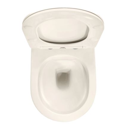 REA-C5500 - Vas WC suspendat cu capac CARLO MINI TORNADO RIMLESS, ceramică/crem