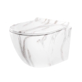REA-C6390 - Vas WC suspendat cu capac CARTER TORNADO RIMLESS, ceramică/imitație de piatră
