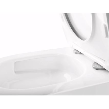 REA-C6800 - WC suspendat TITO TORNADO RIMLESS cu capac, din ceramică, alb
