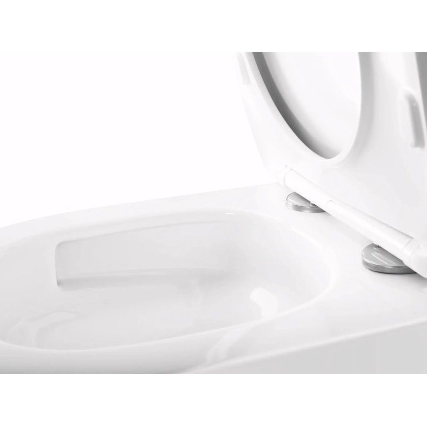REA-C6800 - WC suspendat TITO TORNADO RIMLESS cu capac, din ceramică, alb