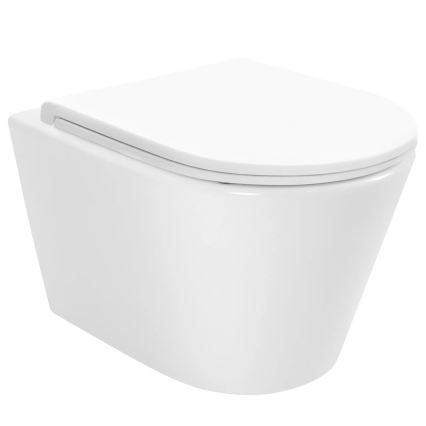 REA-C6800 - WC suspendat TITO TORNADO RIMLESS cu capac, din ceramică, alb