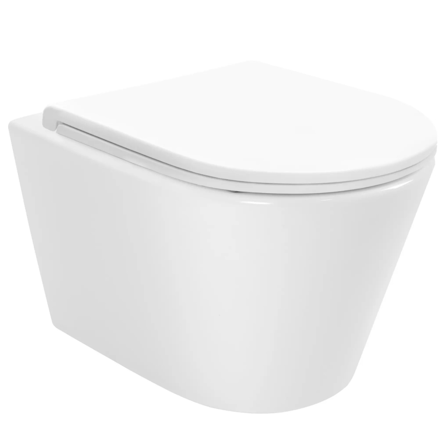REA-C6800 - WC suspendat TITO TORNADO RIMLESS cu capac, din ceramică, alb