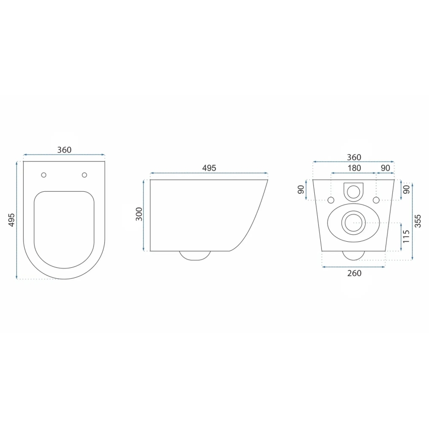 REA-C6800 - WC suspendat TITO TORNADO RIMLESS cu capac, din ceramică, alb