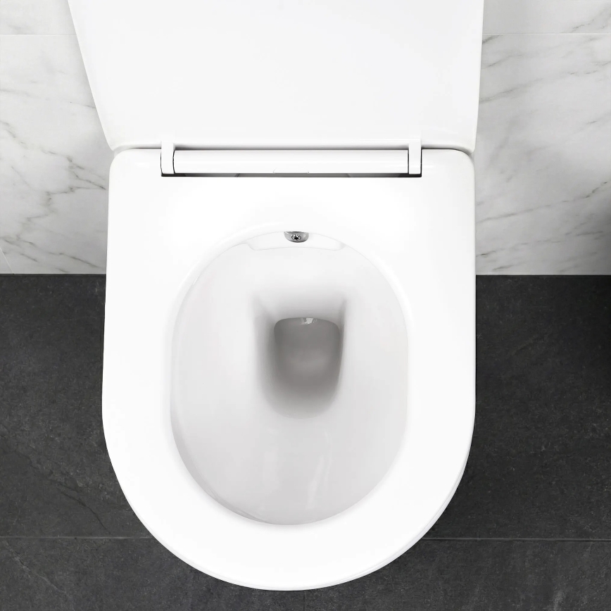 REA-C9701 - Vas WC suspendat CARLO LUX, ceramică/albă, cu duș bideu și capac WC