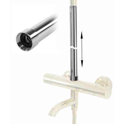 REA-K0881 - Bară de prelungire pentru set de duș/cadă, 51,5 cm, crom lucios