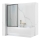 REA-K7632 - Paravan mobil pentru cadă LAGOS 140x70 cm negru/transparent